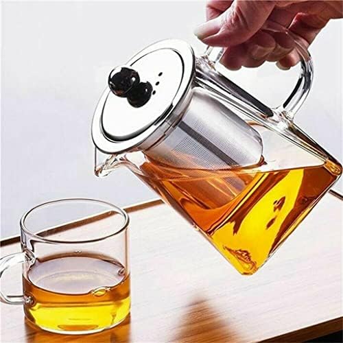 LDCHNH 350-750ml чиста топлина отпорна на топлина чиста стаклена чајник инфузер чај чај лисја од билка тенџере цвет чајник