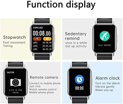 Mixpen Sport Smart Watch 1,72 инчи екранот во боја за Android и iOS телефони IP67 водоотпорен фитнес часовник со педометар за мониторинг