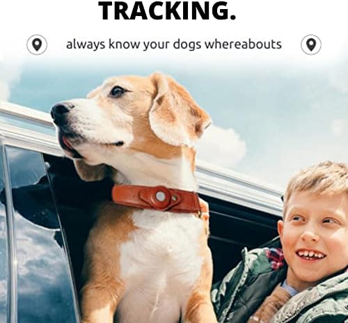 Krazytag Airtag јака за кучиња со вграден простор за ознаки-луксузна премија од јака со држач за Apple Airtag за кучиња и мачки-дизајн