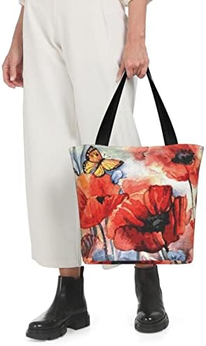 Шарено цветно платно торба за женски рамено торбички торбички со патент работно училиште патување шопинг колеџ