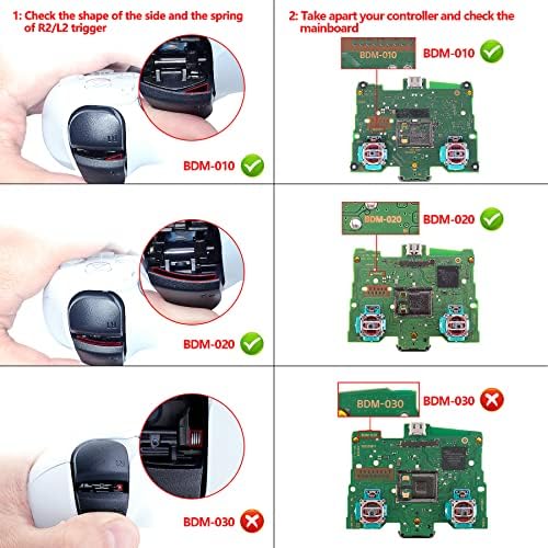 Extrerate Black Soft Moft Touch Замена на допир на допир на допир, компатибилен со PS5 контролер BDM-010 & BDM-020, прилагодена