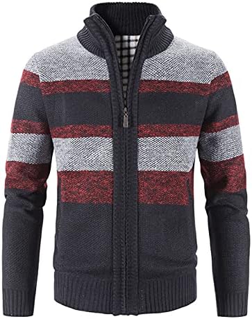 XXBR кардиган џемпер за мажи, есен зимски плетен бохо крпеница топла јакна патент копче отворено предниот случај на палто за скокач