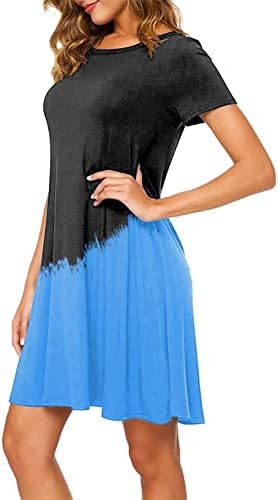 Женски обичен летен маица фустан моден шарен печатен замав мини фустан со плетенка фустан со плажа