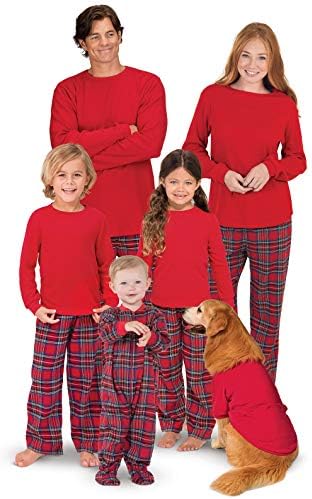 Пијамаграм Божиќни пижами за семејство, термички карирани