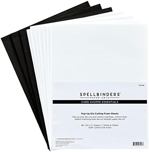 Spellbinders Fonam Sheets 10/PKG 8.5x11, бело, црно