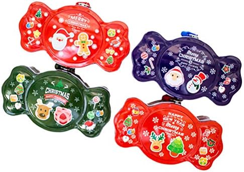Abaodam 1 сет 4 парчиња кутии за бонбони со линкови користени за славење на Среќен Божиќ