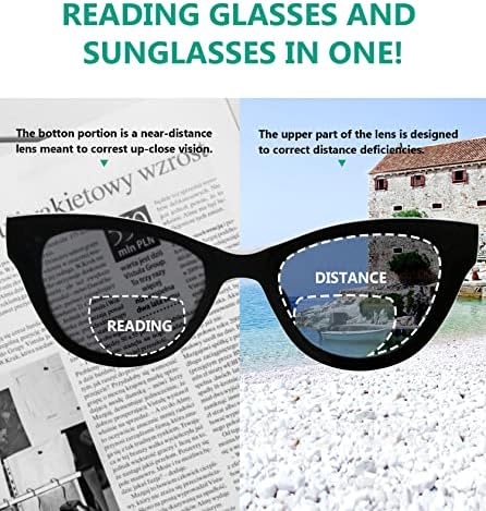 Eyekepper со 4-пакувања со преголеми очила за сонце со очи за очи за жени за жени кои читаат затемнети леќи,+1,50