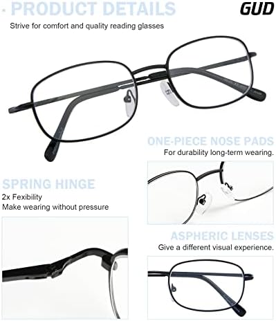 ГУД Очила За Читање 4 Пара Читачи На Метални Рамки Со Пролетни Шарки Жени Мажи