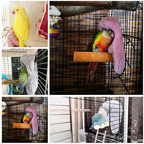 Qbleev пријатно ќебе за птици од руно ， папагал кафез Snuggle Hut Cuddle Nest Wanking Toy ， мали животни засолниште опфаќа кадифен постелнина