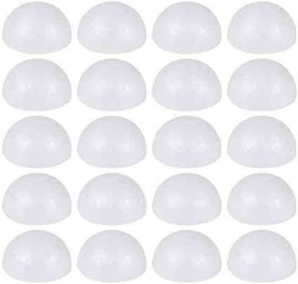 Sewacc 100pcs половина сфера пена топка бела пена полу -тркалезна хемисферична полистирен топки за DIY занаети Божиќна свадба декорација