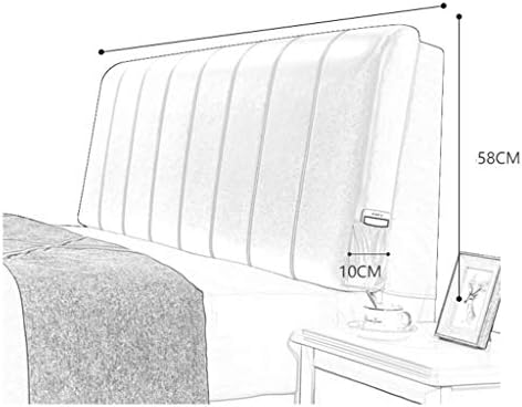 ZHWNGXO кревет потпирач за глава Перница Кревет Мека Торба Стп Чиста Површина Странични Џебови Лумбална Поддршка, 2 Бои, 9 Големини