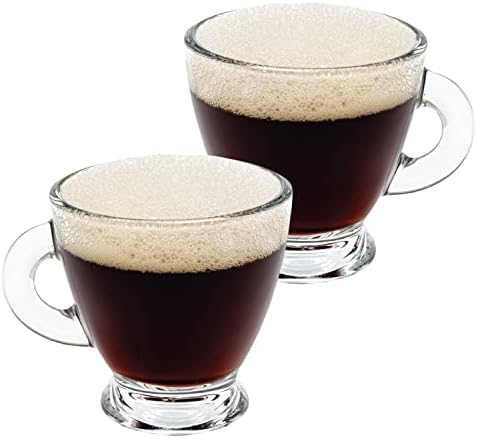 Купови на еспресо Вико, 3,25 унци мали чаши за кафе, сет од 6 чисти чаши за кафе