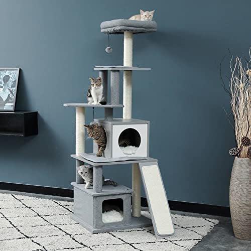 Дрво мачко дрво повеќе кат Големи мачки играат центар за активност на мебел за кула