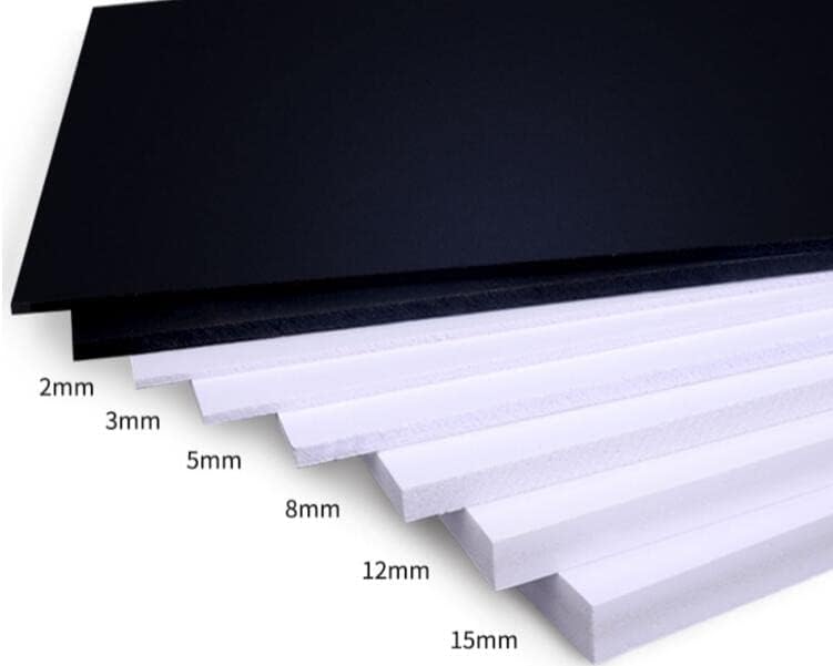 5pcs 300x400mm ПВЦ ПЛЕТ НА ПВЦ бела/црна пена од табла Стиропомам лист DIY модел Изработка на материјал 1м 2мм 3мм 5мм 7мм 8мм 9мм дебелина