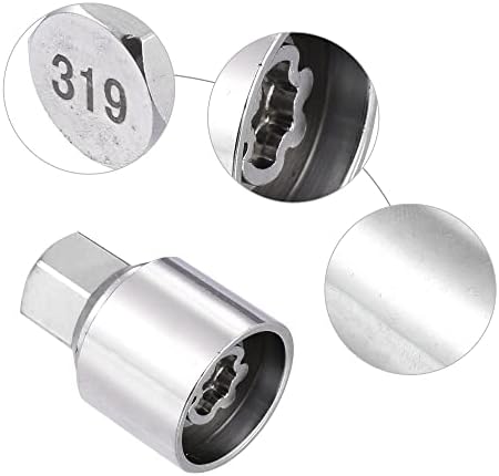 Acropix Car 319 Key Lug Lug Nut Removal Key одговара за Mercedes -Benz - Пакет со 1 сребрен тон