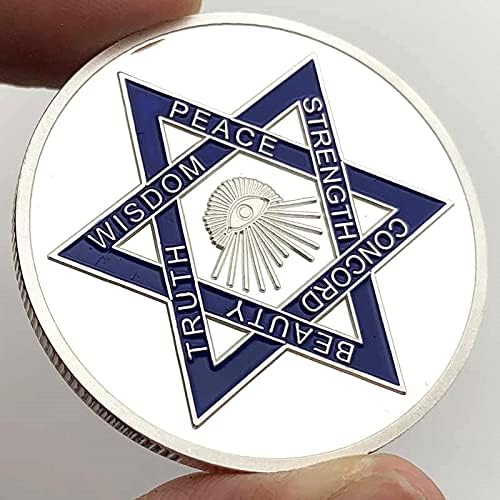 Европска масонска небо око сребро позлатена комеморативна паричка за монети среќни предизвици монети