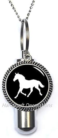 HandcraftDecorations Horse Cremation Urn ѓердан, коњски накит, коњски урн, подарок за lубител на коњи, најдобар пријател кремирање