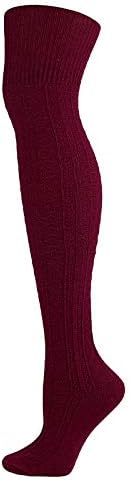 Компресивни Чорапи За Жени Долги Цврсти Модни Плетење Мода Колено-Висока Боја Возрасни Чорапи Памук Долги Чорапи Тесни