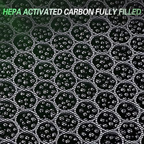 H3Jang Tesla Cabin Air Filter For Model 3 Model Y, HEPA Air Filter Filter Apteries Замена со активиран јаглерод, 2 пакувања
