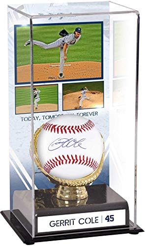 Герит Кол Newујорк Јанкис го автограмираше бејзболот и сублимираниот случај на деби на Јенкис - автограмирани бејзбол