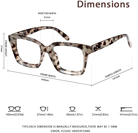 Isисуо преголеми очила за читање за жени 1,75, стилски читатели на дизајнери голема рамка со пролетна шарка, 1,75 Деми Греј