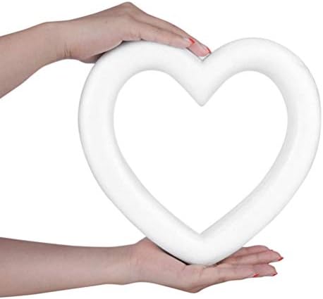 Toyandona срцев венец 8 парчиња занаетчиски пена од венец Полистирен занаетчиски пена срцеви прстени за DIY свадба Божиќна