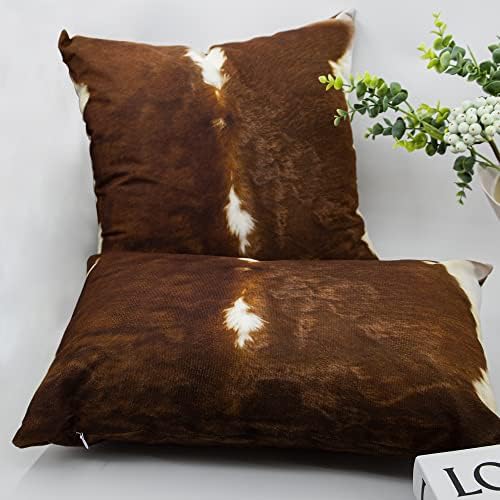 Suike Brindle Brown White Hidden Zipper Home Decorative Rectangle Throw Pillow Cover Pilce Coushion Case 12x24 инчен лумбален дизајн печатена