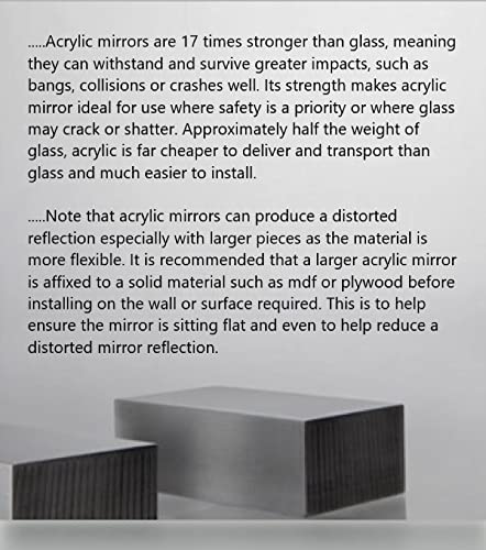 ПосебноНадиник Сребрена огледало акрилик плексиглас чаршафи 1/8 ”дебели лесни за сечење пластично плекси стакло со заштитна хартија