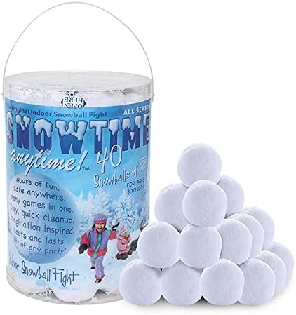 Снежни топки 29 Х 20 Х 20 См Божиќ 40 парчиња Вештачки Снежни Топки Лажна Борба Со Снежни Топки За Деца Внатрешни Играчки На Отворено Снежни