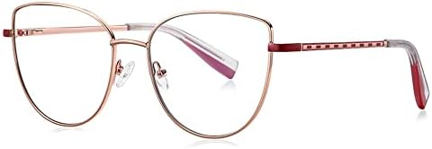 Resvio жени машка мачка очи очила за читање Рачно изработени метални метални чисти за чистачи на чевли розово злато црвено