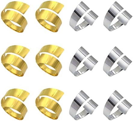 Lhllhl салфетки прстени сет на модерни тркалезни држачи за салфетка за празници за украси за Божиќни свадби