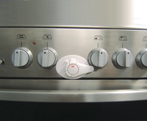 Брави за вртење на уреди за проверка на DreamBaby Ezy -Check - Безбедност на печката за безбедност на вратата за безбедност на вратата -