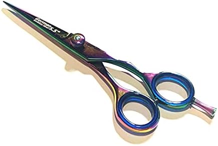 5,5 берберска коса сечење на чешлање ножици за ножици за ножици на титаниум во боја на виножито