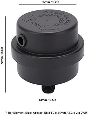 Филтер за придушувач на компресорот за воздух, G1/4 без метален компресор за внес на компресор за внесување на метални воздух, придушувач на звук придушувач