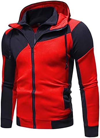 Kangma Mens Tranksuit 2 Piece Hoodie, боја блок случајна спортска облека со целосна поштенска џогирање џемпери костум за топла удобна облека