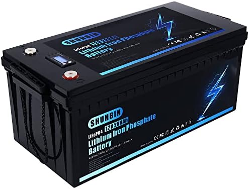 Шунбин Lifepo4 200ah 12v Литиумска Батерија Вградена-Во 200a BMS Ниска Температура Полнење 4000 Длабоко Циклус Батерија ЗА RV