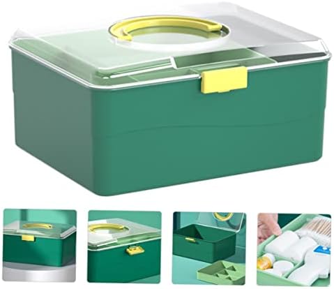 DoITOOL 1PC кутија пластична складирање кутија шминка органска преносна кутија за складирање заклучување на кутија за лекови