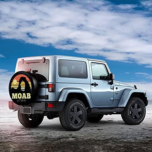 Hifenli Moab Utah Tire Cover Tire Cover Hudesporof Погоден за автомобил Truck SUV Camper Trailer Universal Fit RV FJ Многу возила