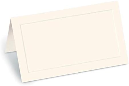 PaperDirect Cream Dignity врежан 38lb Cover Ackod, преклопени картички за место, микро-перфорирани, 2 x 3 1/2, 100/пакет, ласер и инк-џет компатибилен