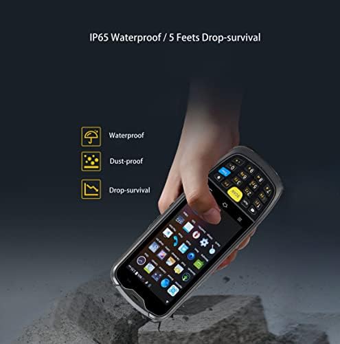 Bix Android 10 скенер за баркодови, скенер за 2D Android 2D со Zebra SE4710, QR код, физичка нумеричка тастатура, 4G, WiFi, Android