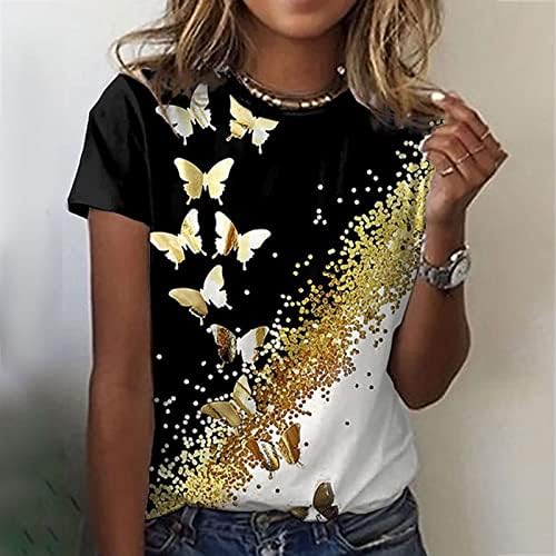 Кошули за жени, женска летна маица со цвеќиња со цветни блузи со кратки ракави кошули со врвови на вратот маица маица