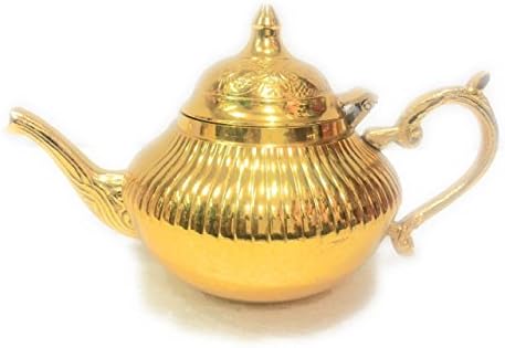 Кралски и стилски месинг за месинг дизајн чај од чај/кетали/котел со луксузен изглед и завршување за правење сервирање чај и садови за кафе