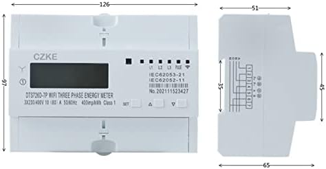 Tioyw 3 фаза DIN Rail Tuya 50/60Hz 3 * 120V 3 * 220V 3 * 230V WiFi Smart Energy Meter Timer Timer Consumption Monitor KWH Wattmeter