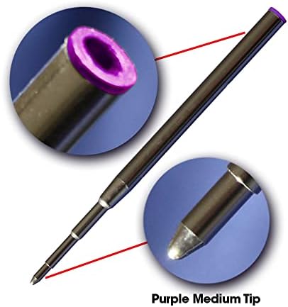 Замена на Jayејмо за MontBlanc 116218 - Мерки 3,875 во долга / 98 мм - полнење на пенкало - 6 виолетова