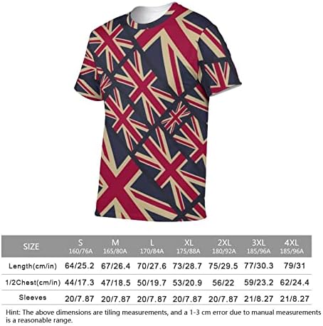 Велика Британија Велика Британија Знамиња Машки Хипстер Хип-Хоп Маици Мода Улична Облека Стилски Блузи Секојдневен Печатење Маица