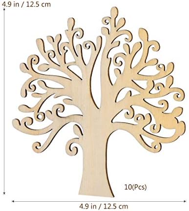 ВИНОМО Празно Дрвено Дрво Обликува Семејно Стебло Дрвени Занаетчиски Украси За САМ Занаети-10 парчиња