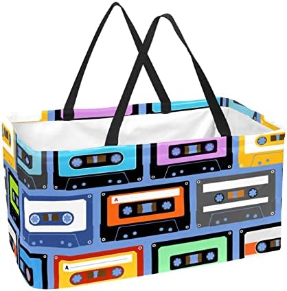 JDEZ шопинг корпа за музички касети модели за еднократна употреба на намирници торбички за перење преносни пикник за шопинг торбички торбички