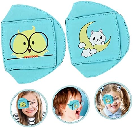 Исценети 10 парчиња детски амблиопија очила за очи за очила за деца покриваат дете чисто памучно миење на памук