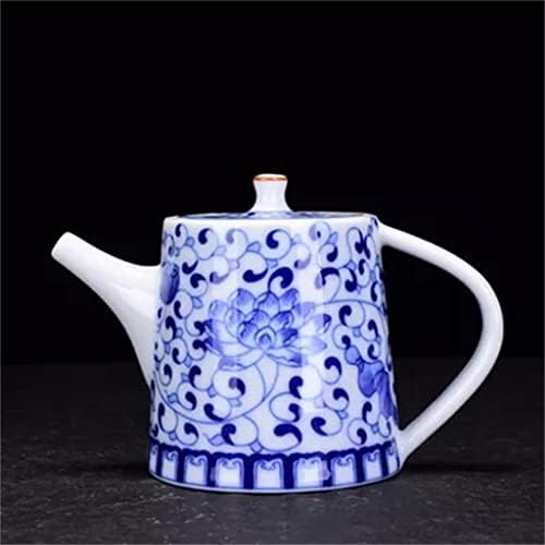 Дебела рачно насликана керамичка чајничка сина и бела кунг фу чај сет рачно изработени додатоци за церемонија на чај