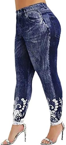 Панталони за фустан од јога Yalfjv со џебови за жени жени Велигденски печатени панталони за панталони хеланки права нога јога